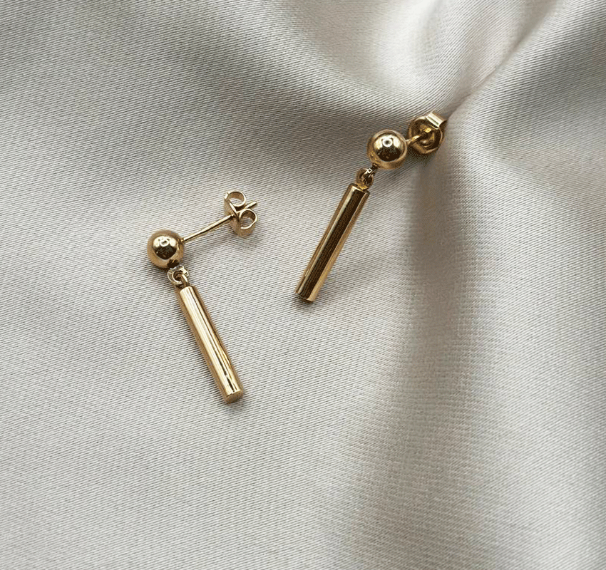 Rose gold earrings