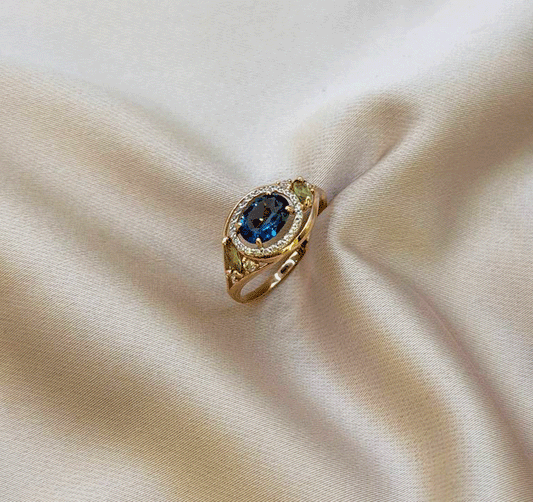 Inel din aur roz cu zircon