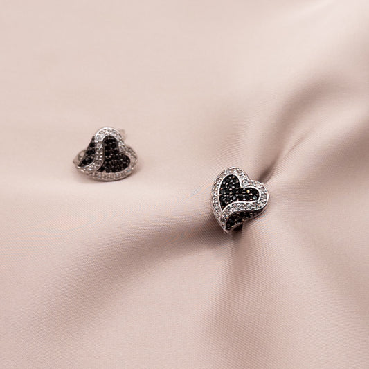 Серьги из серебра с цирконом