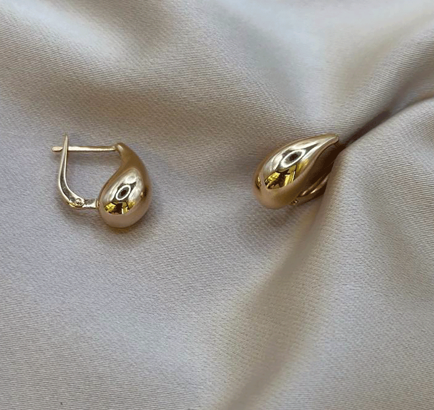 Серьги из розового золота