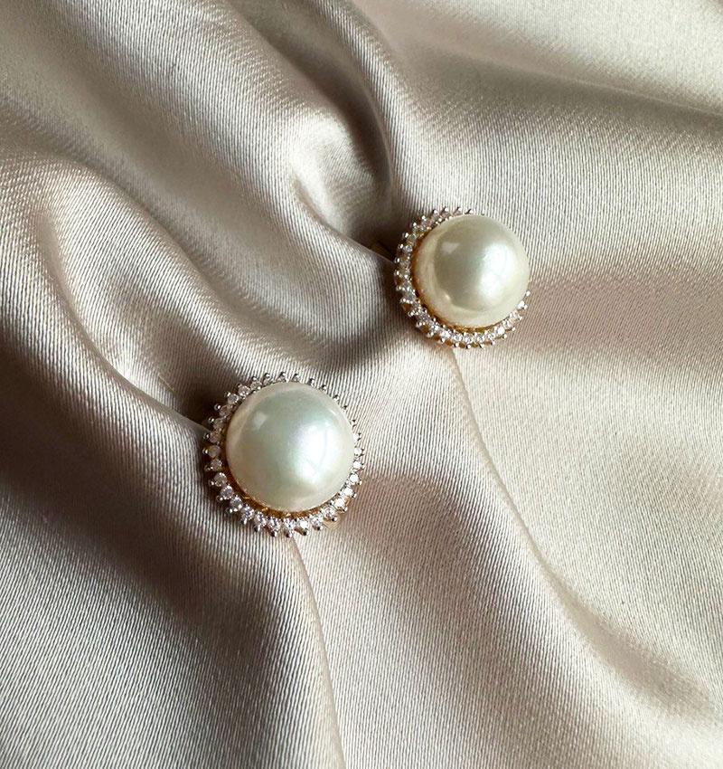 Серьги из розового золота