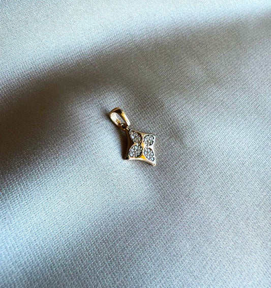 Rose gold pendant with zircon