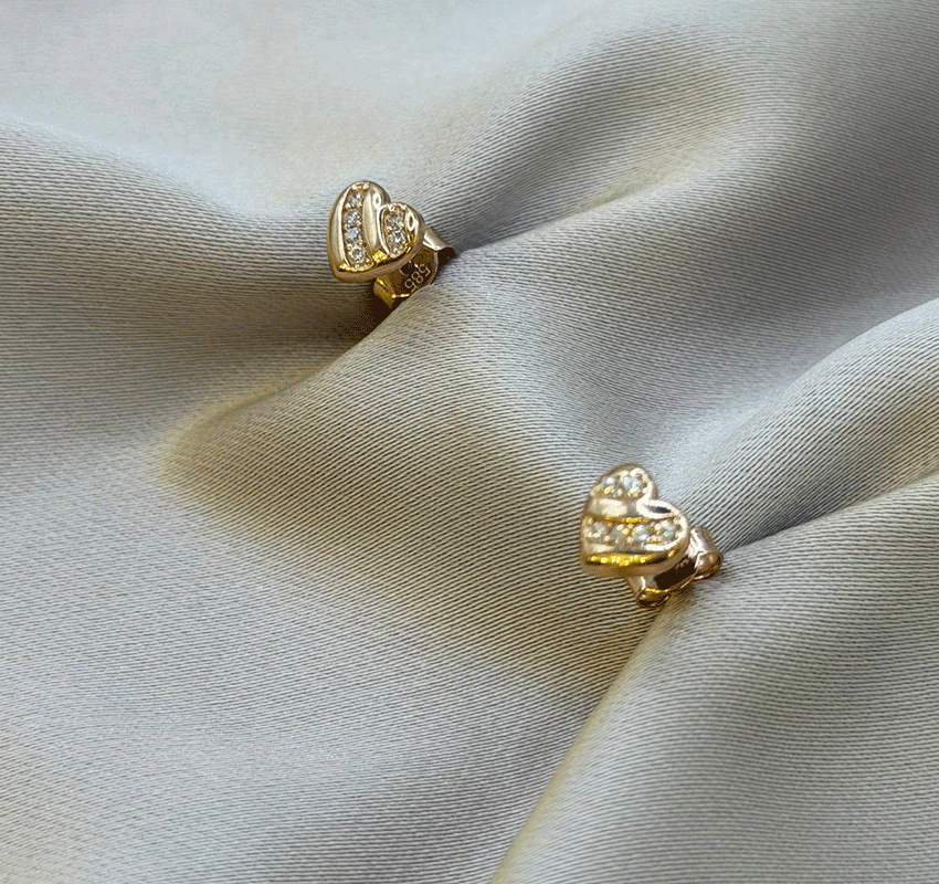 Серьги из розового золота