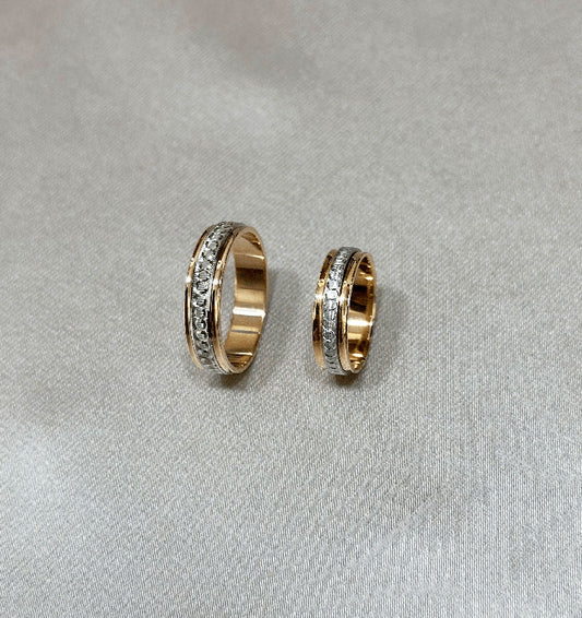 Rose gold wedding rings