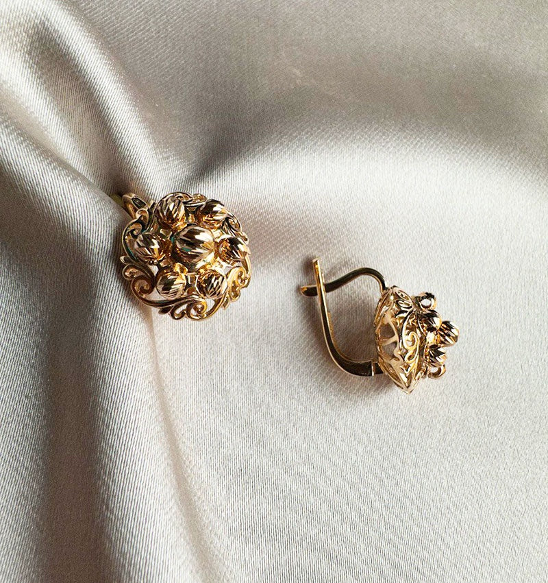 Серьги из розового золота