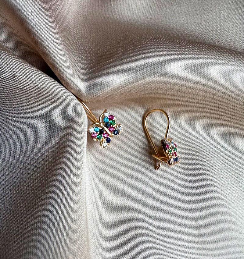 Серьги из розового золота