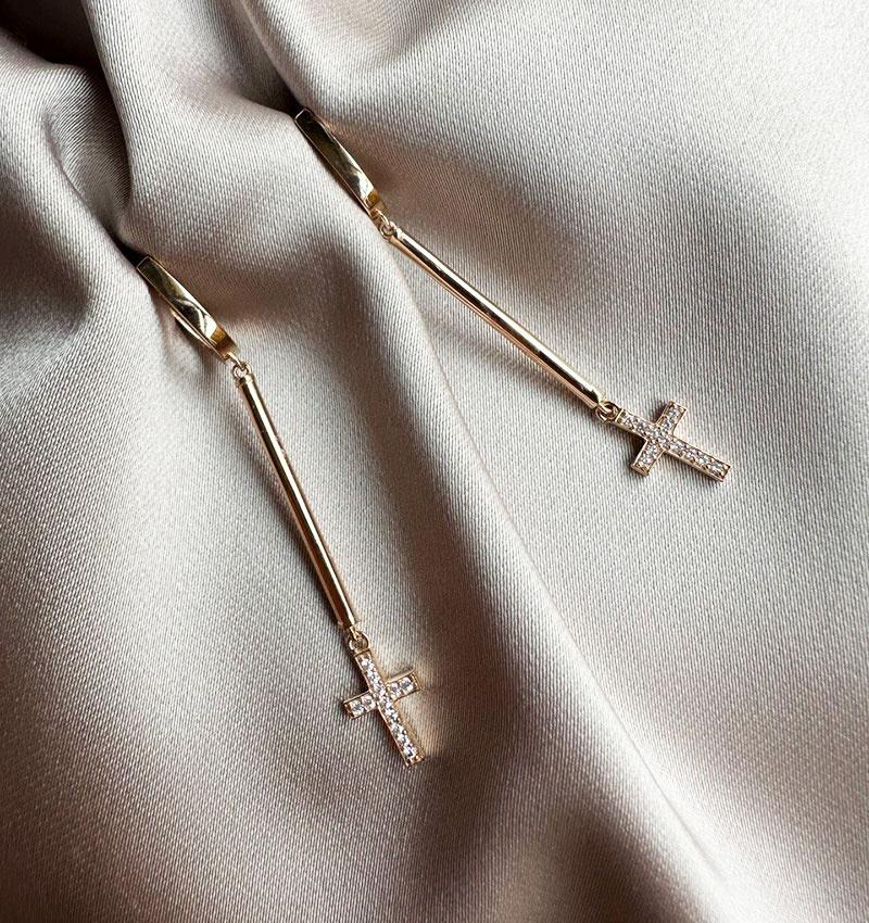 Серьги из розового золота