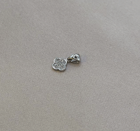 Подвеска из белого золота с цирконом