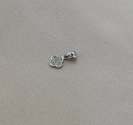 Подвеска из белого золота с цирконом