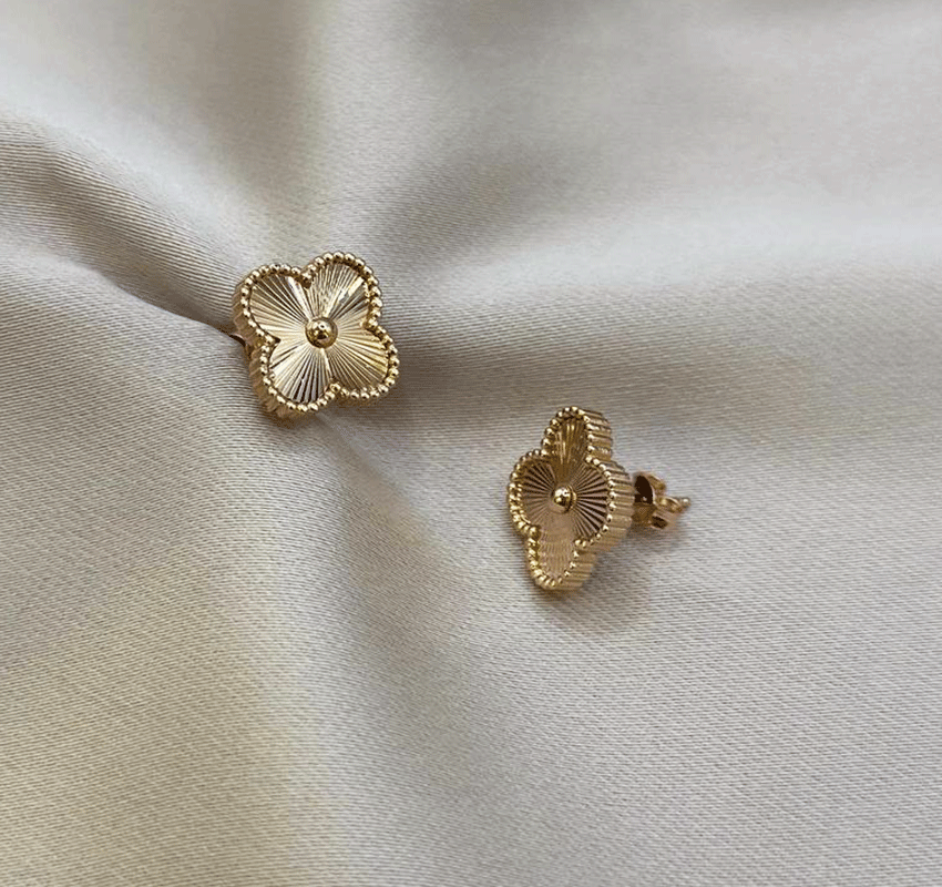 Серьги из розового золота