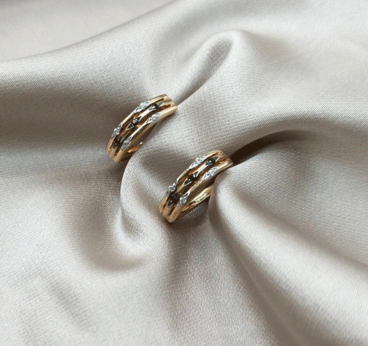 Серьги из розового золота