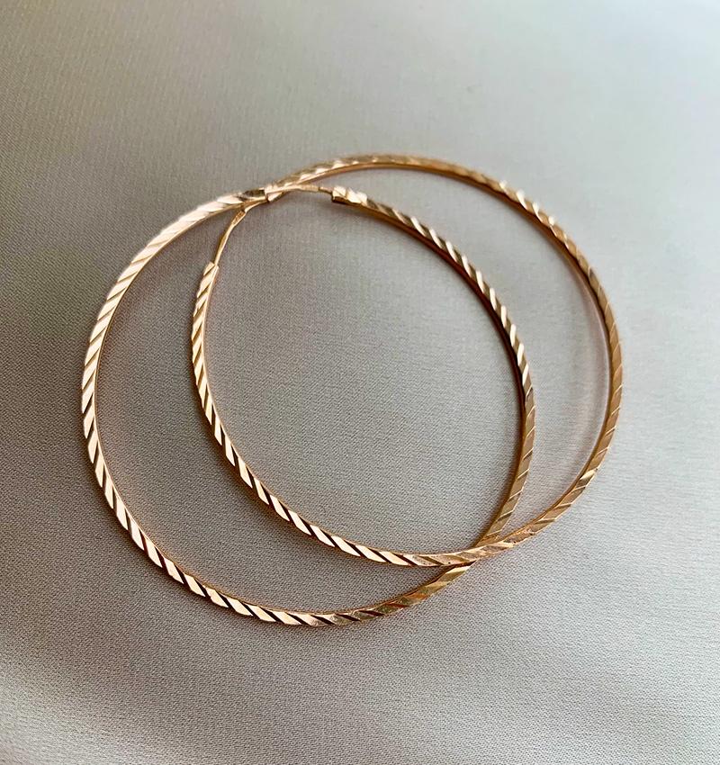 Серьги из розового золота