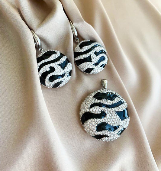 Сет из серебра с цирконом