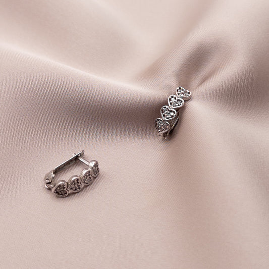 Серьги из серебра с цирконом