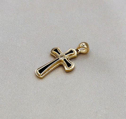 Крестик из розового золота