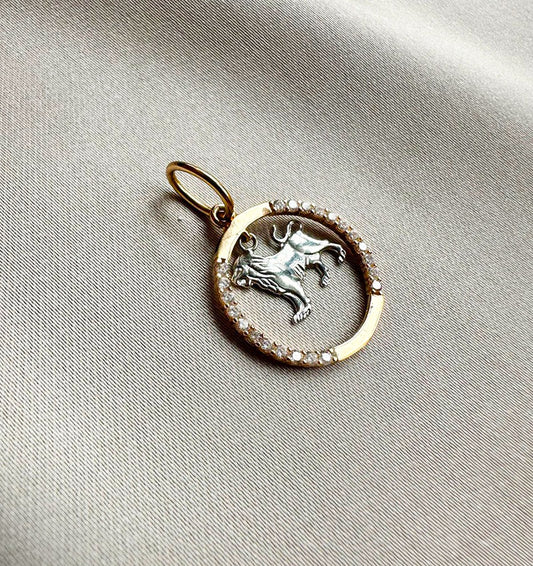 Подвеска из розового золота с цирконом