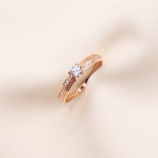 Rose gold engagement ring