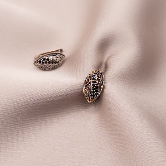 Серьги из серебра с цирконом