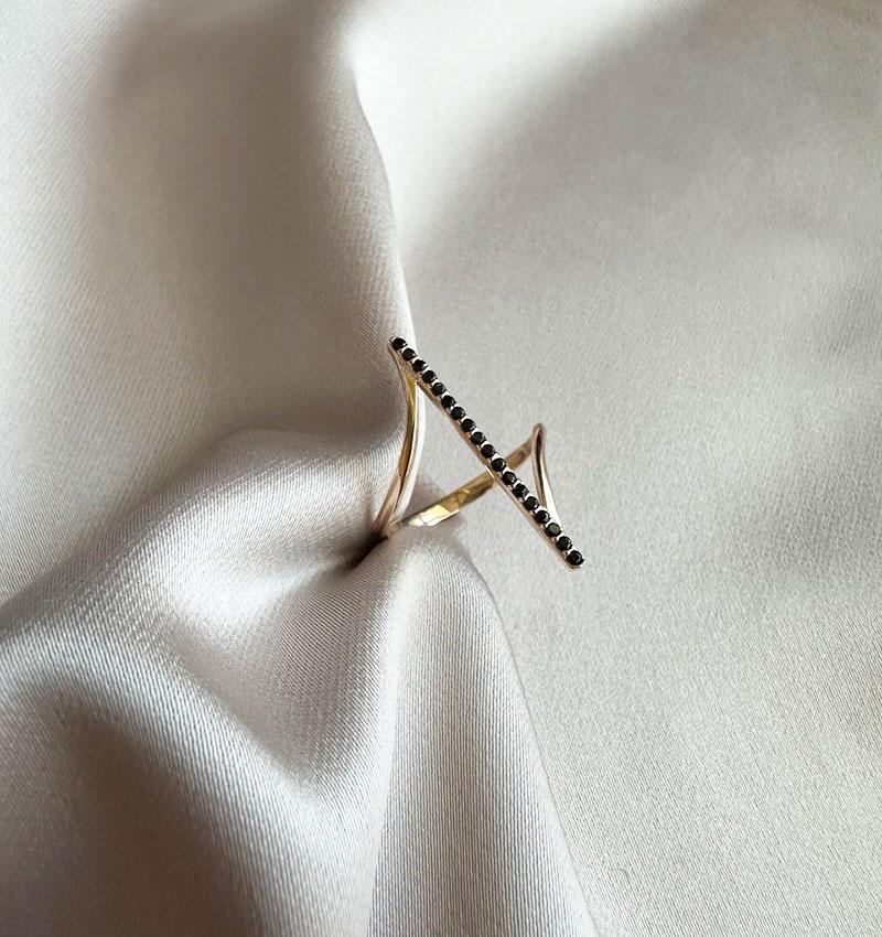 Inel din aur roz cu zirconiu