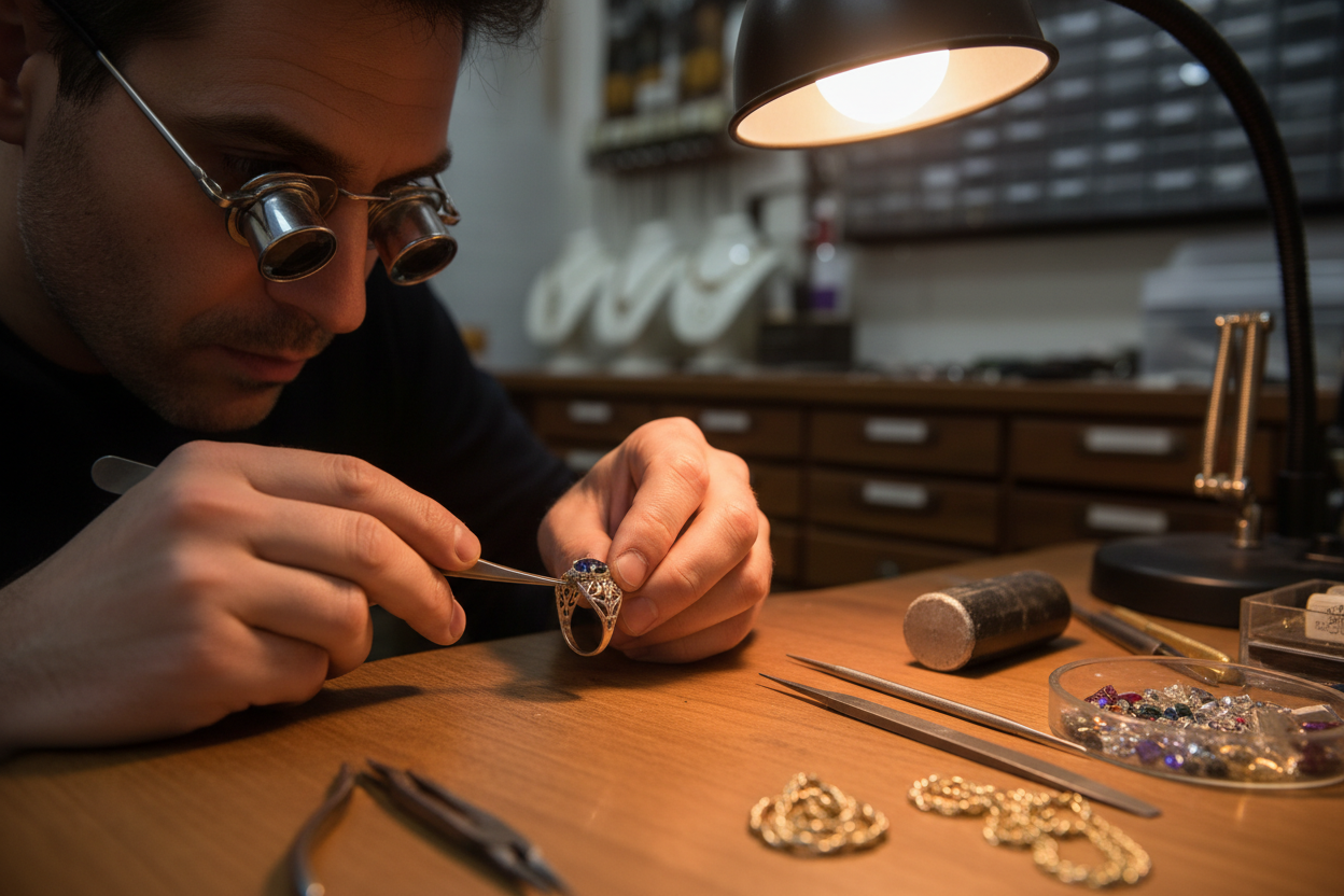 generate an image that will show a jewellery repair 