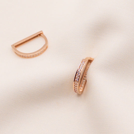 Серьги из розового золота