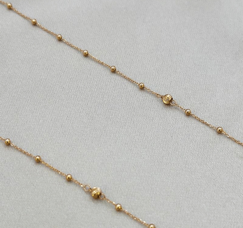 Цепь из розового золота