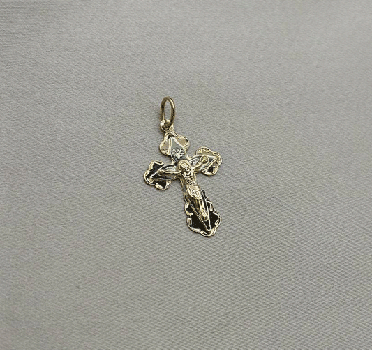 Крестик из розового золота