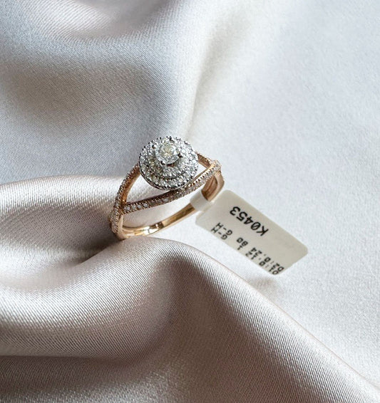 Rose gold ring with 0.15ct diamond