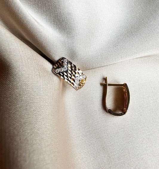 Серьги из розового золота