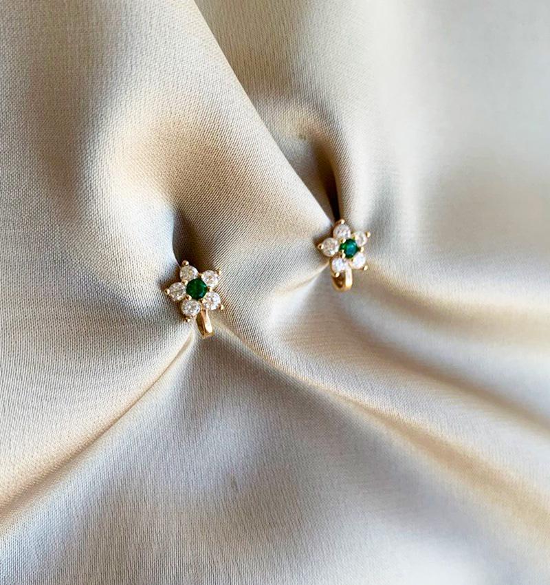 Серьги из розового золота