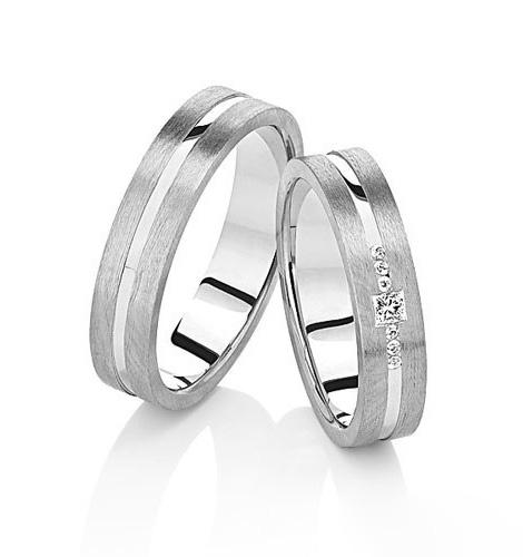 Wedding rings made of White gold|Rose gold|Yellow gold with zircon