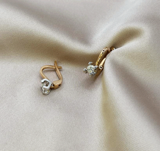 Rose Gold Diamond Earrings 0.33ct