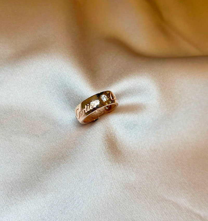 Inel din aur roz cu zirconiu