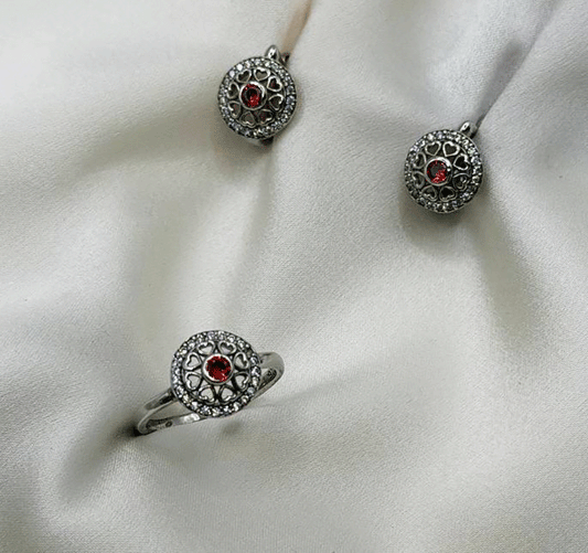 Сет из серебра с цирконом
