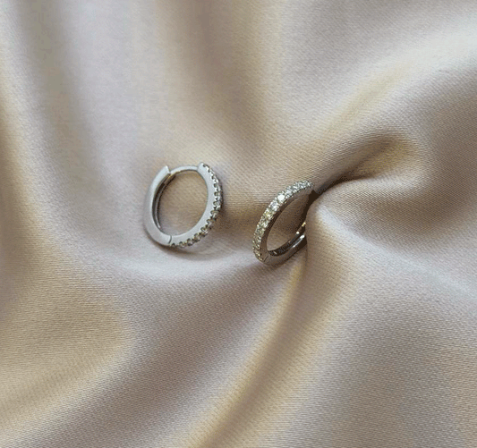 White gold earrings