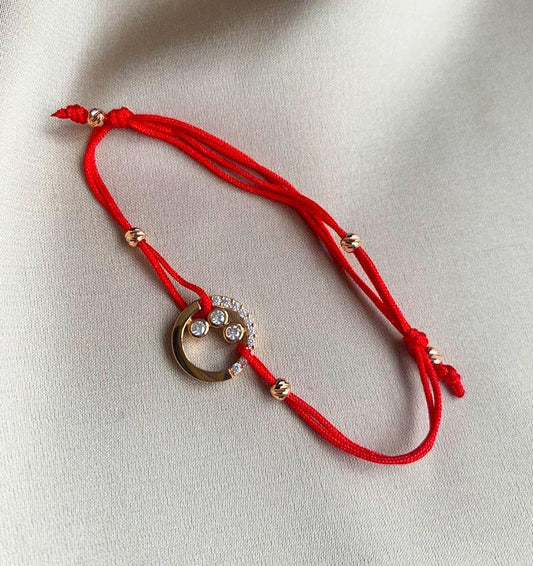 Rose gold bracelet with zircon