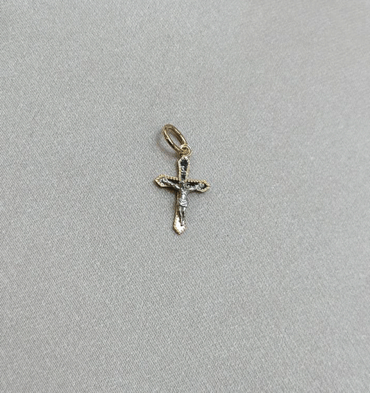 Крестик из розового золота