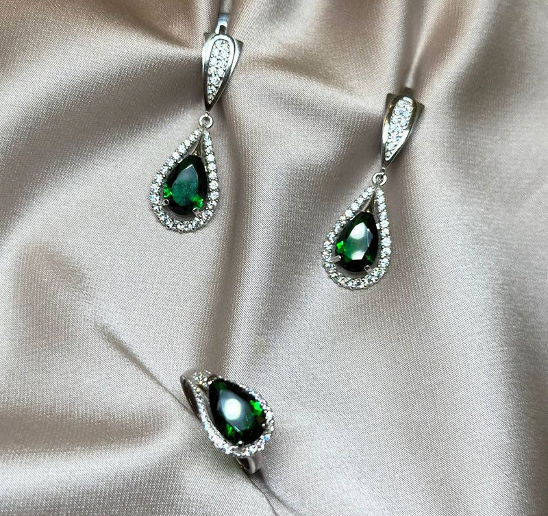 Сет из серебра с цирконом
