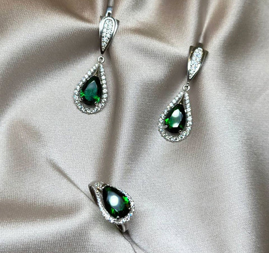 Сет из серебра с цирконом