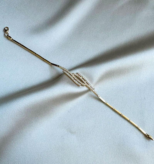 Brățară din aur roz cu zirconiu