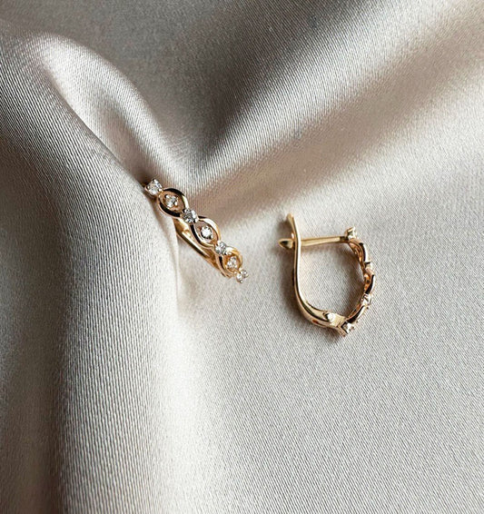 Серьги из розового золота