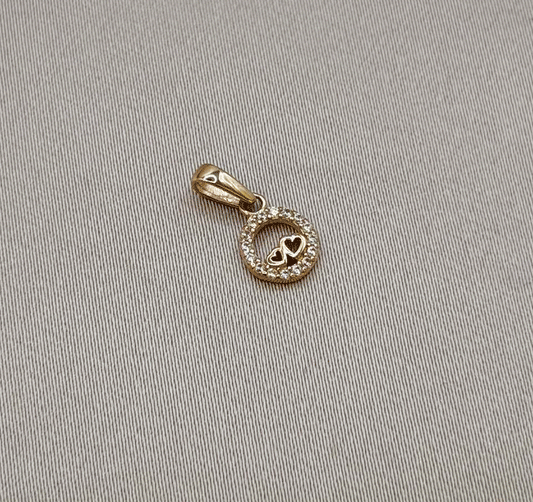 Подвеска из розового золота с цирконом