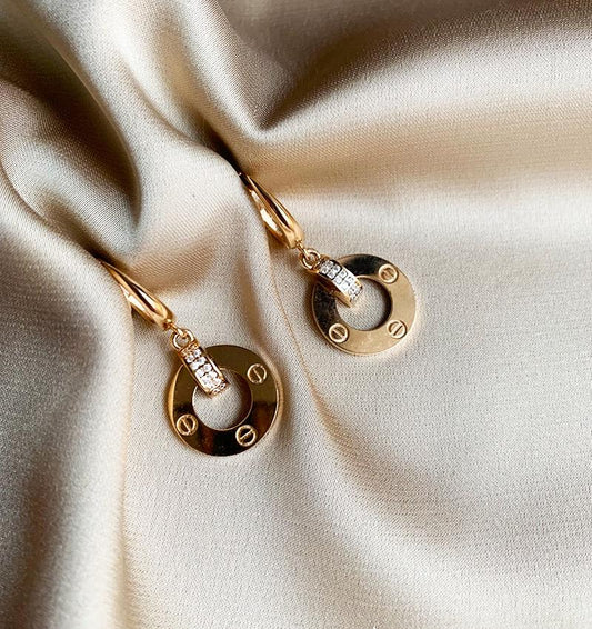 Серьги из розового золота