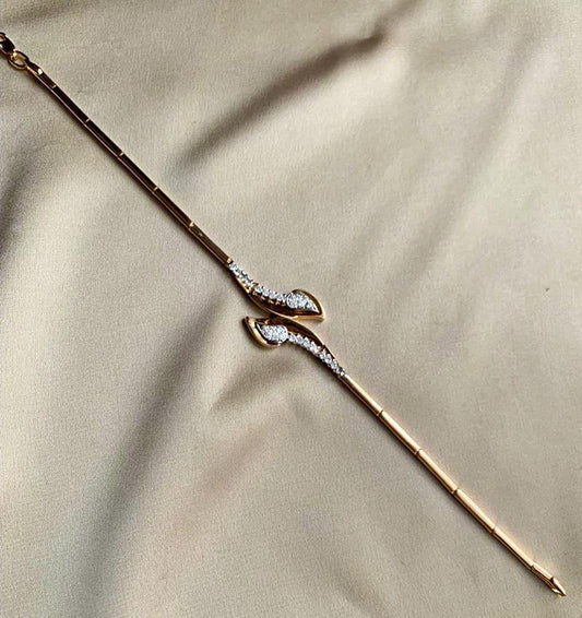 Brățară din aur roz cu zirconiu