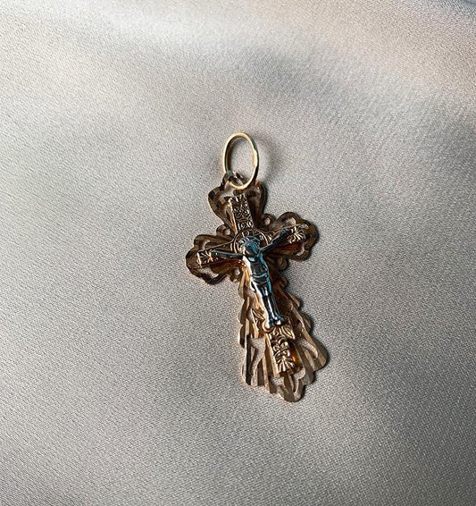 Cruciuliță din aur roz