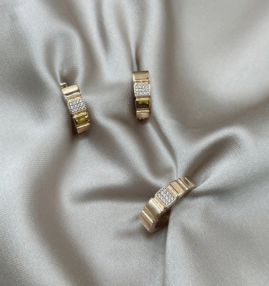 Rose gold set with zircon