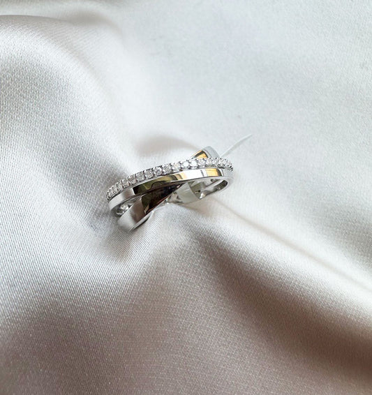 Inel din aur alb cu diamant de 0.2ct