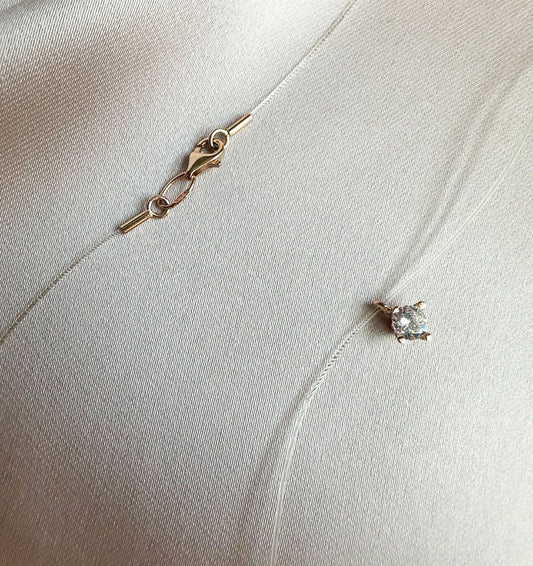 Colier din aur roz cu zirconiu