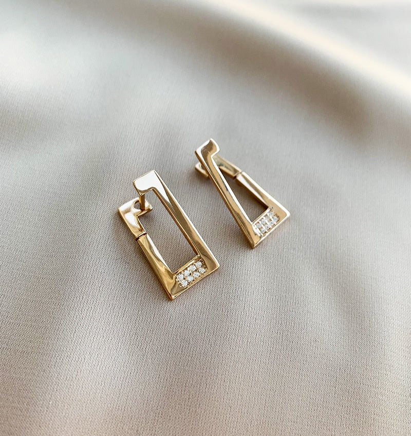 Серьги из розового золота