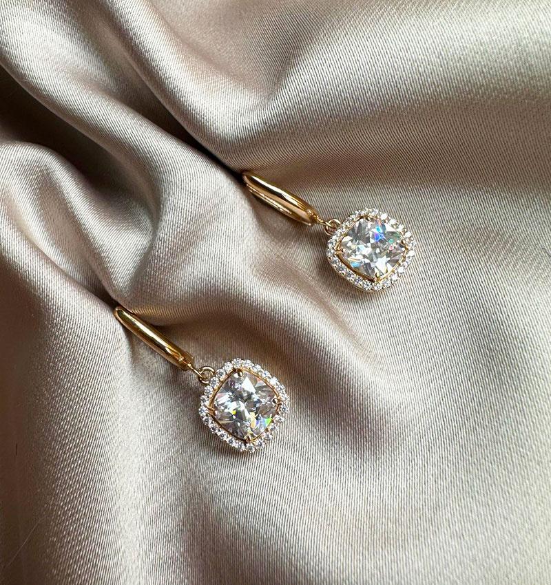 Серьги из розового золота